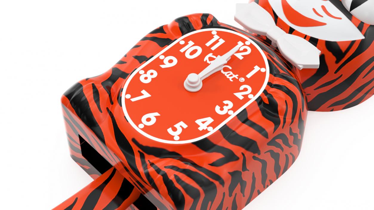 Bengal Tiger Kit Cat Clock Rigged for Cinema 4D 3D