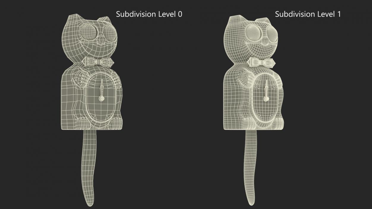 Bengal Tiger Kit Cat Clock Rigged for Cinema 4D 3D