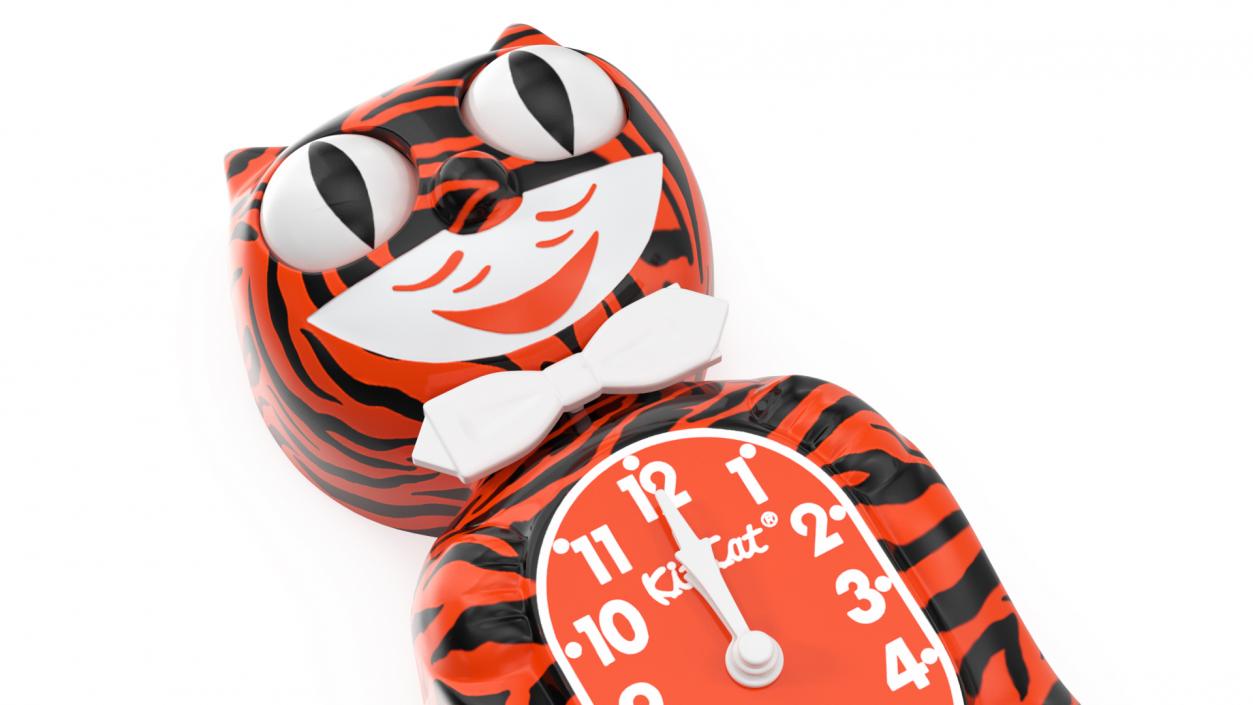 3D Bengal Tiger Kit Cat Clock Rigged model