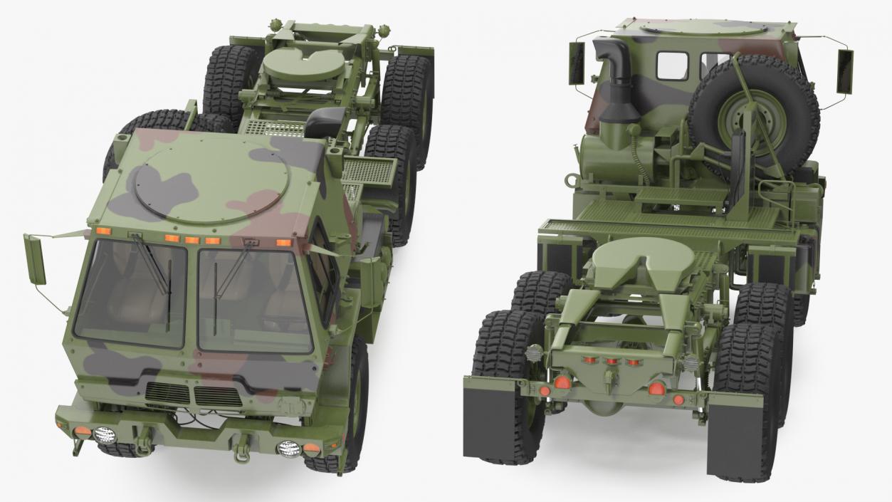 3D Oshkosh FMTV 5 Ton Tractor Camo Rigged model