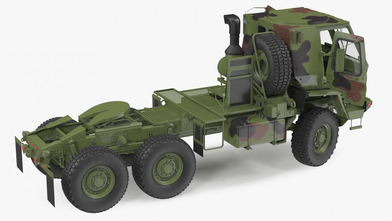 3D Oshkosh FMTV 5 Ton Tractor Camo Rigged model