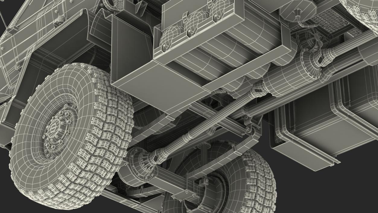 3D Oshkosh FMTV 5 Ton Tractor Camo Rigged model