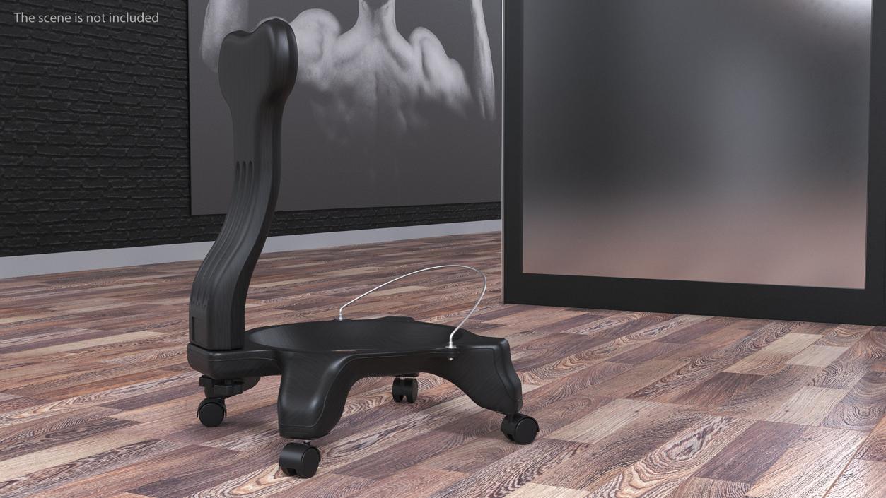 3D model Balancing Fitness Chair Black Empty