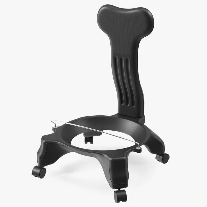 3D model Balancing Fitness Chair Black Empty