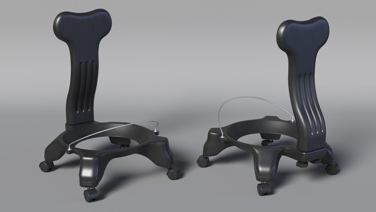 3D model Balancing Fitness Chair Black Empty