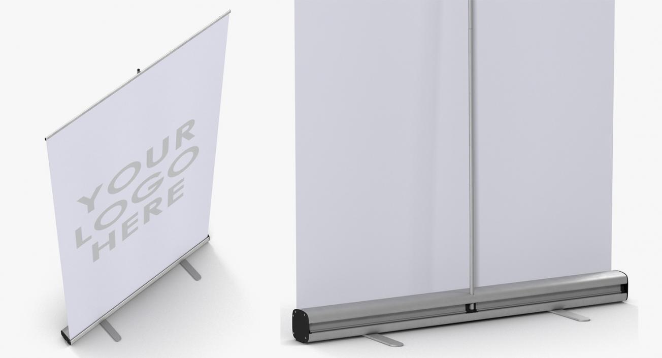 3D Electronic Kiosks and Banner Stands Collection