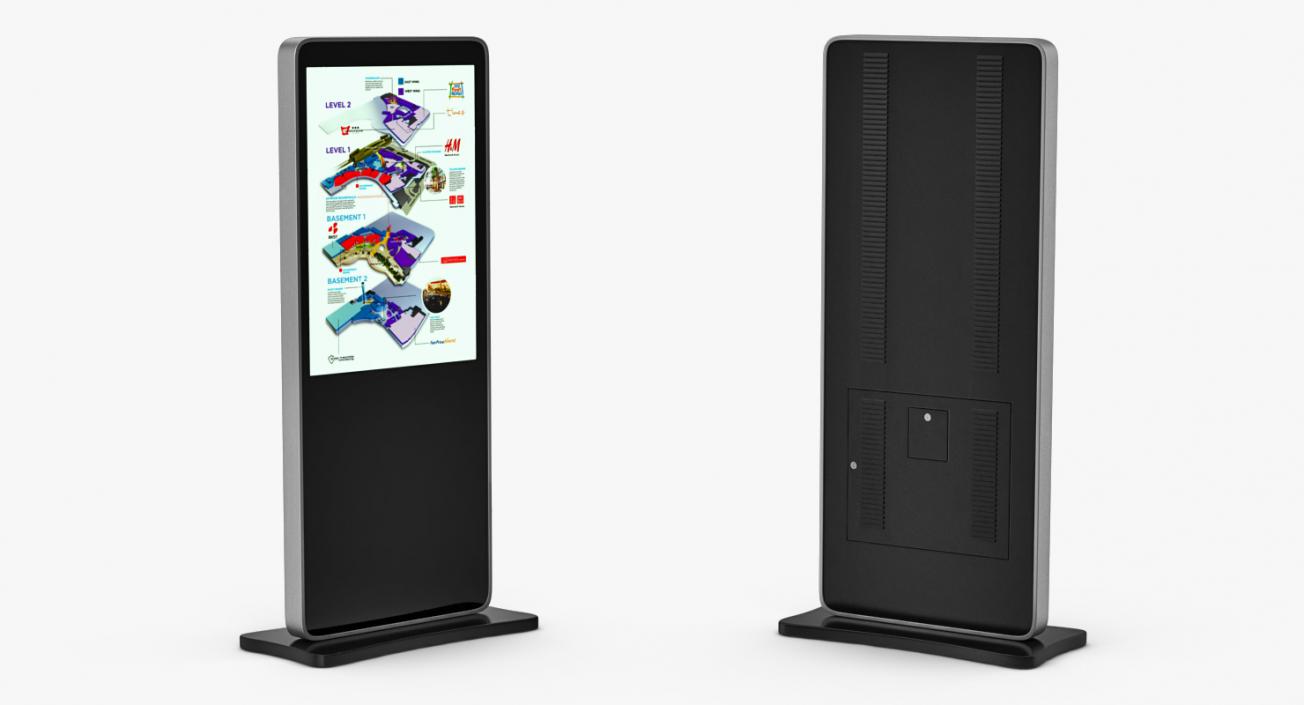 3D Electronic Kiosks and Banner Stands Collection