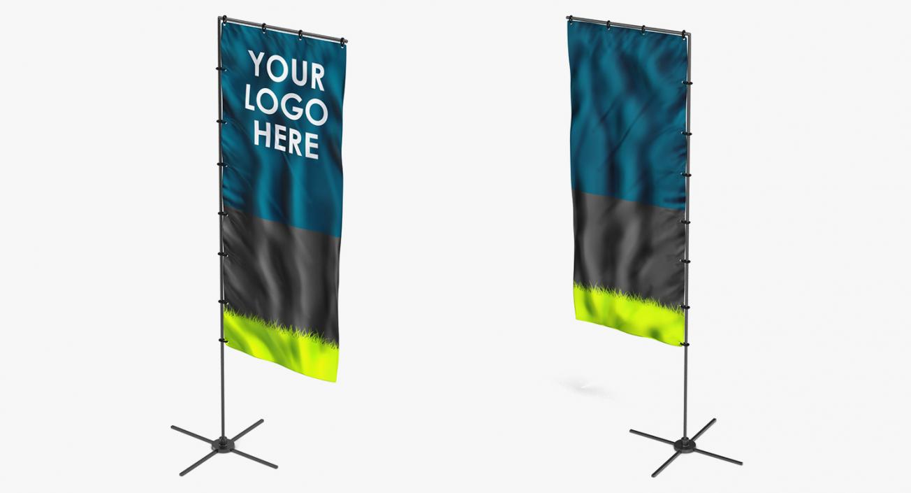 3D Electronic Kiosks and Banner Stands Collection