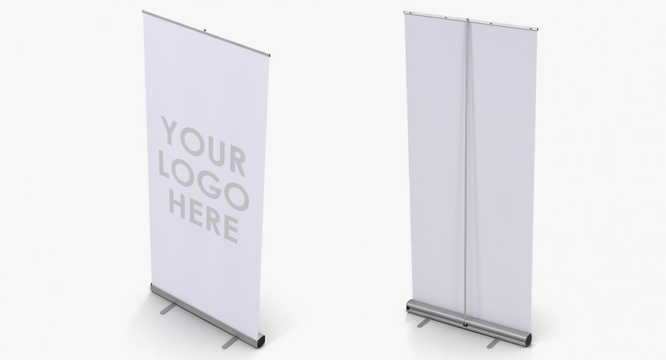 3D Electronic Kiosks and Banner Stands Collection