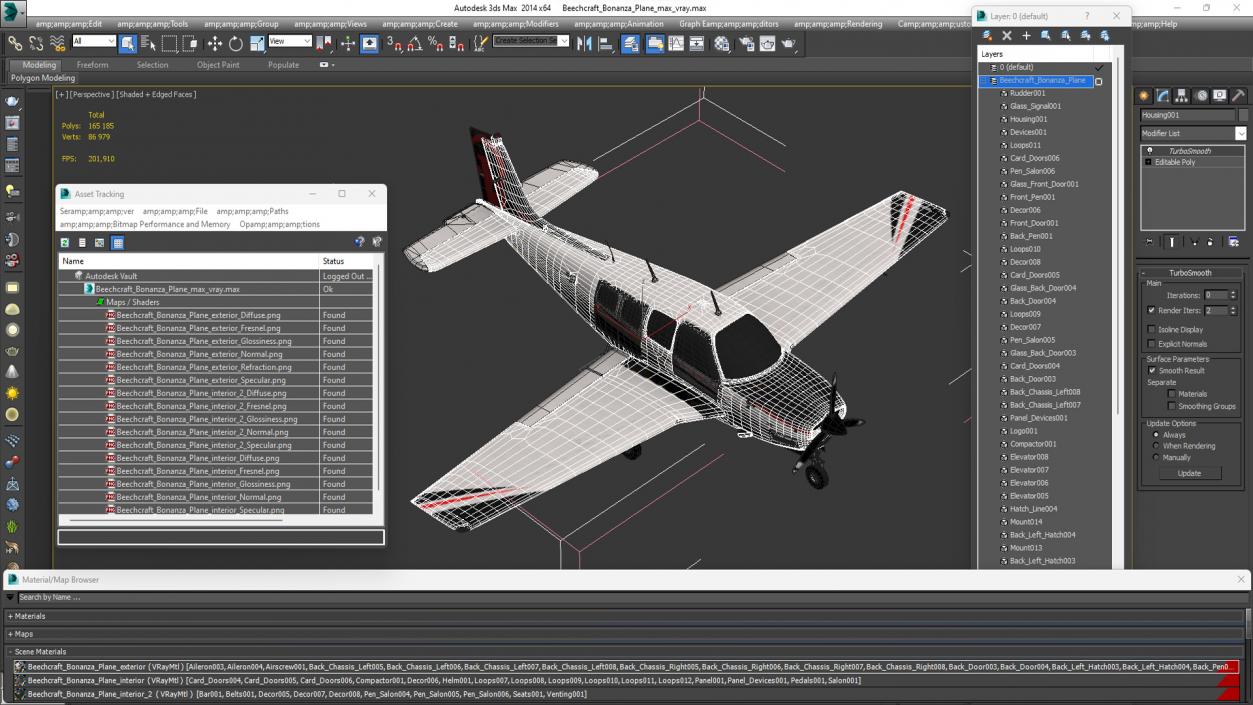 Beechcraft Bonanza Plane 3D model