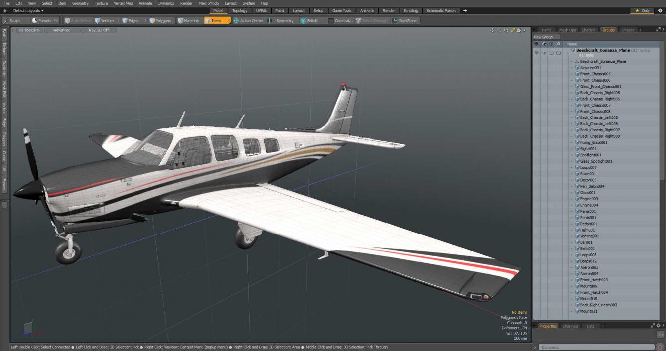 Beechcraft Bonanza Plane 3D model