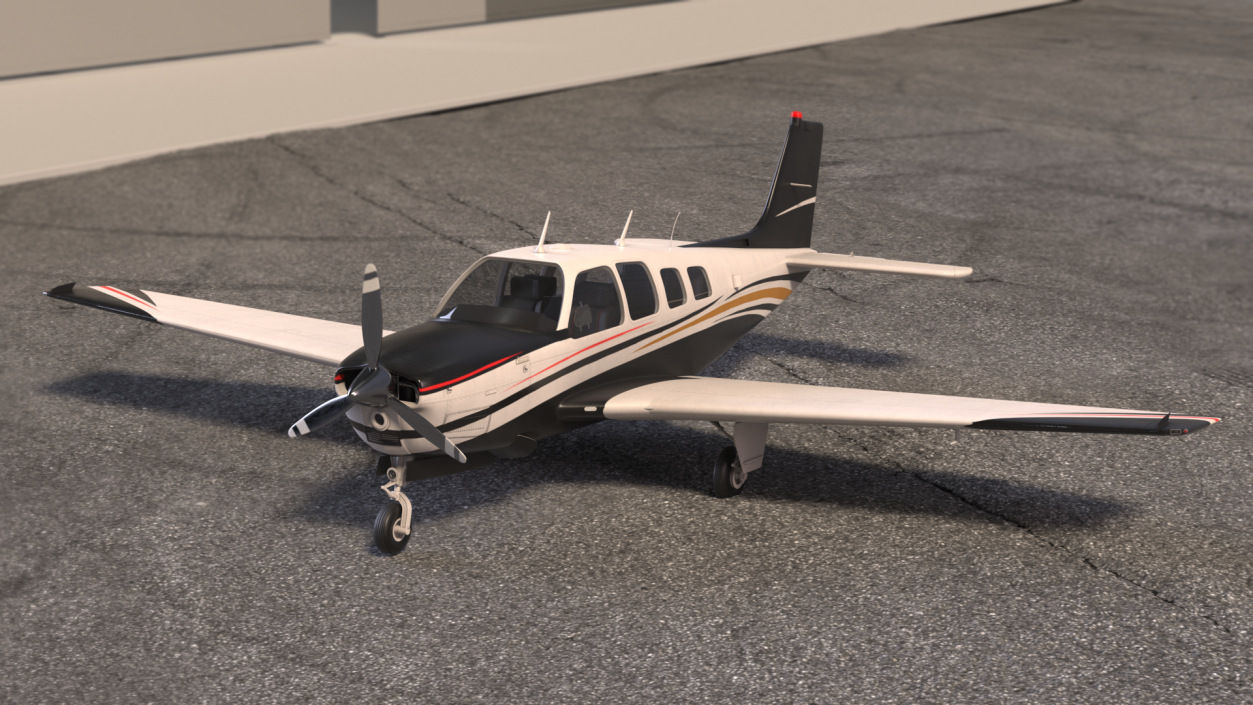 Beechcraft Bonanza Plane 3D model