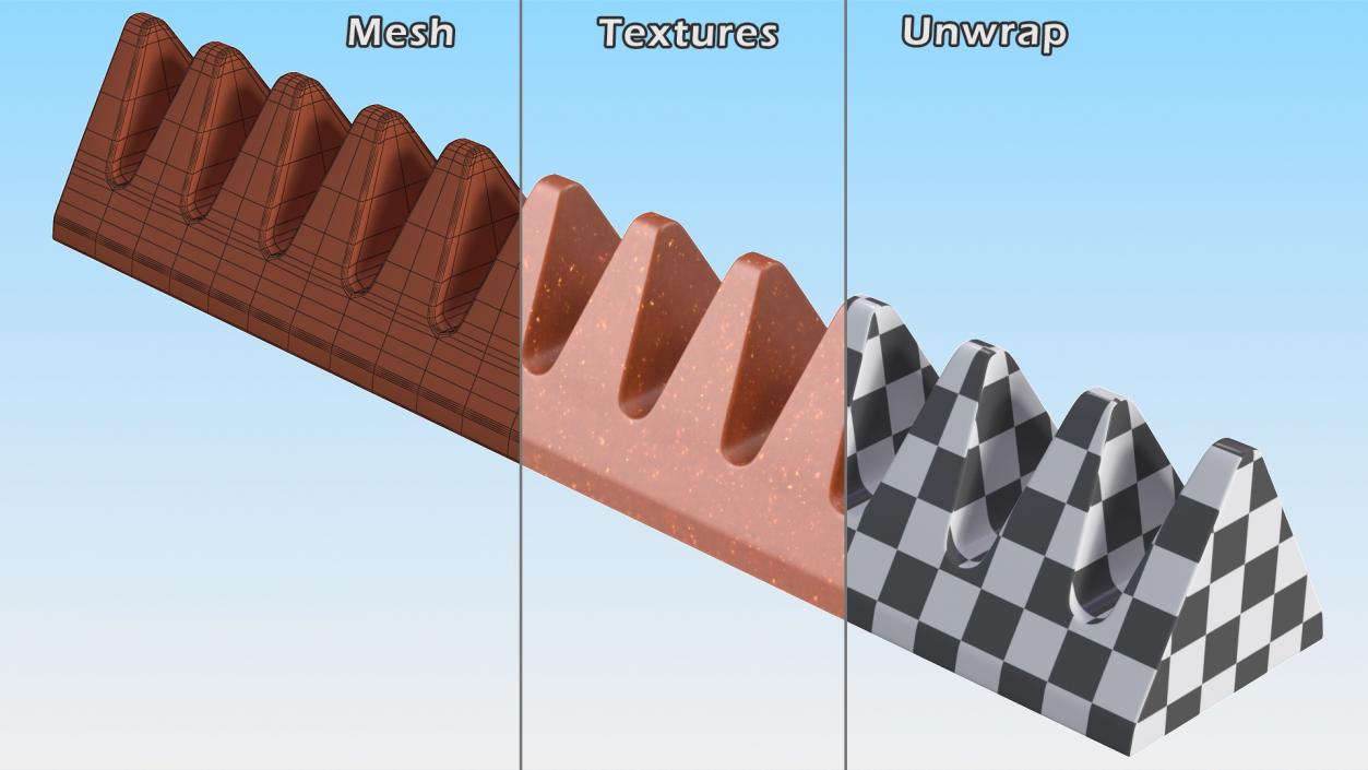 3D Milk Chocolate Bar model