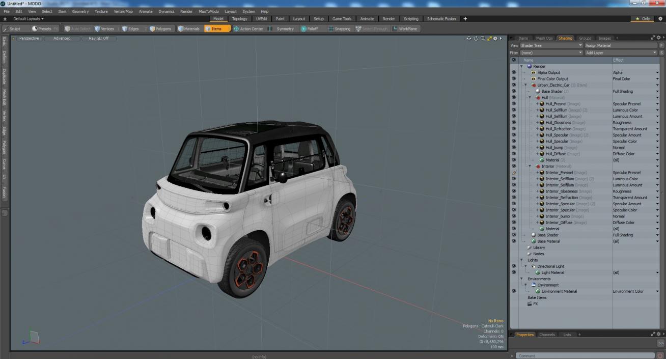 3D Urban Electric Car model