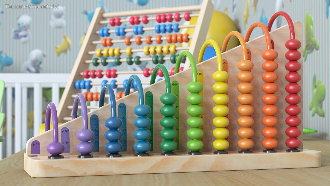 Wooden Abacus Collection 3D model