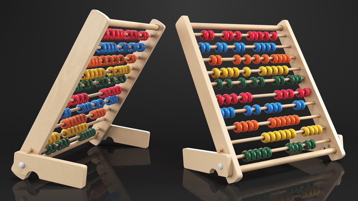 Wooden Abacus Collection 3D model