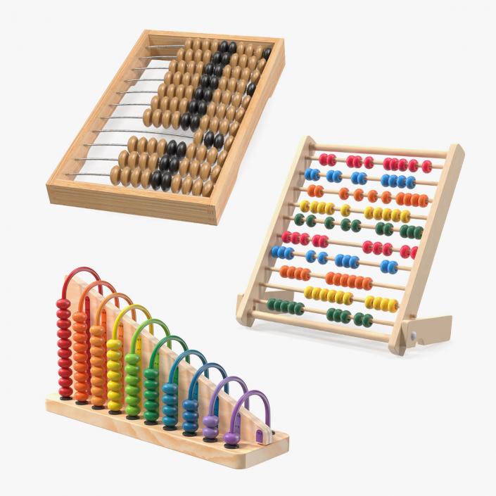 Wooden Abacus Collection 3D model