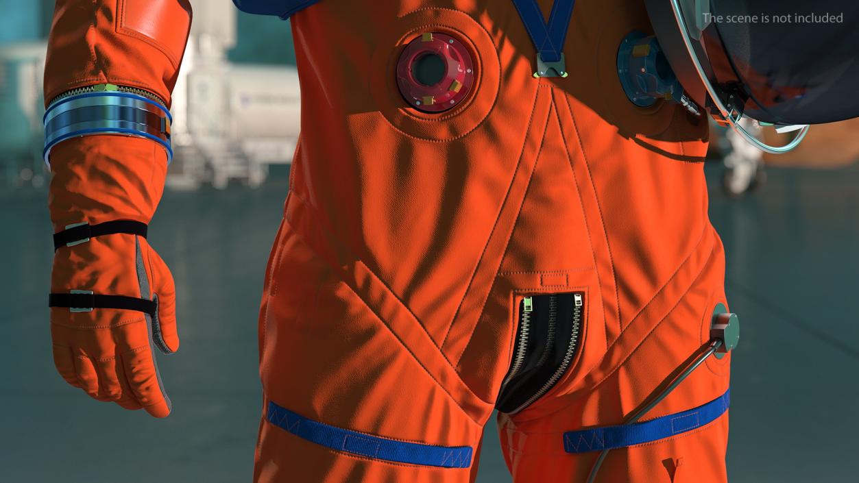 Astronaut Wearing ACES Suit 3D