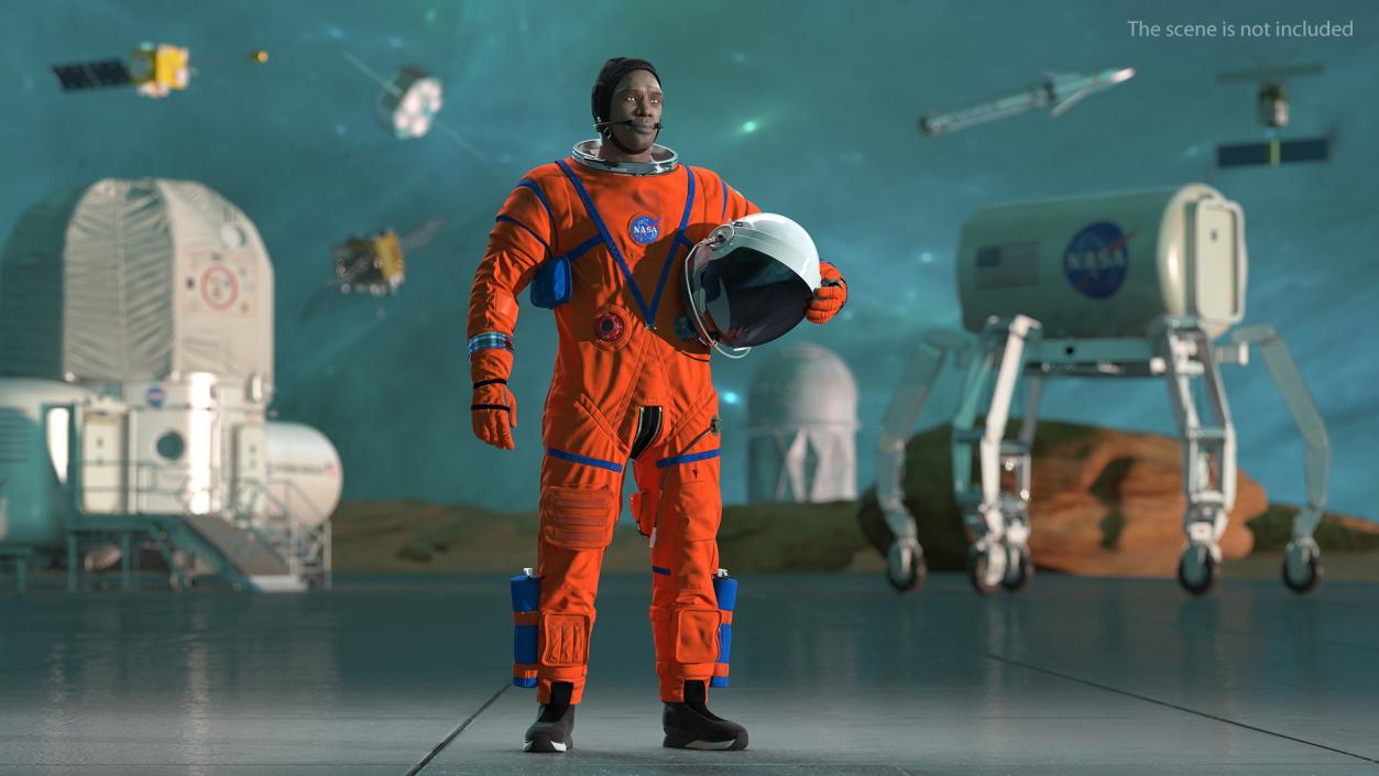 Astronaut Wearing ACES Suit 3D