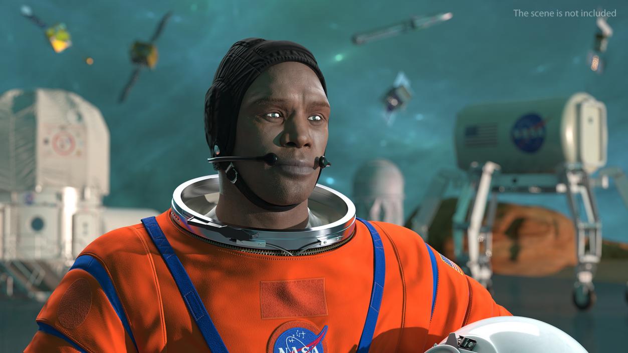 Astronaut Wearing ACES Suit 3D