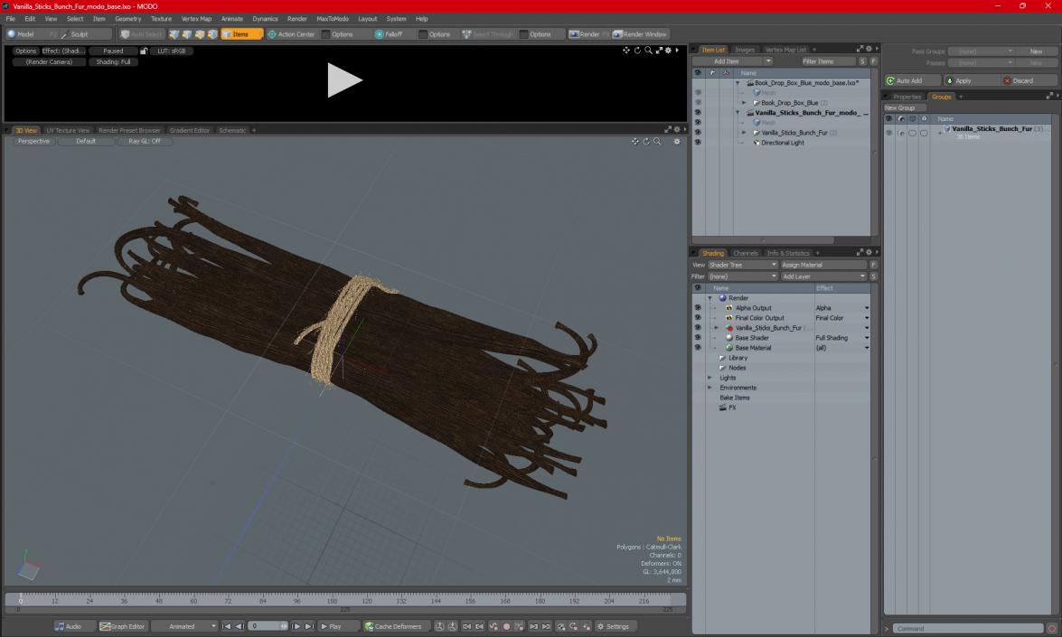 3D model Vanilla Sticks Bunch