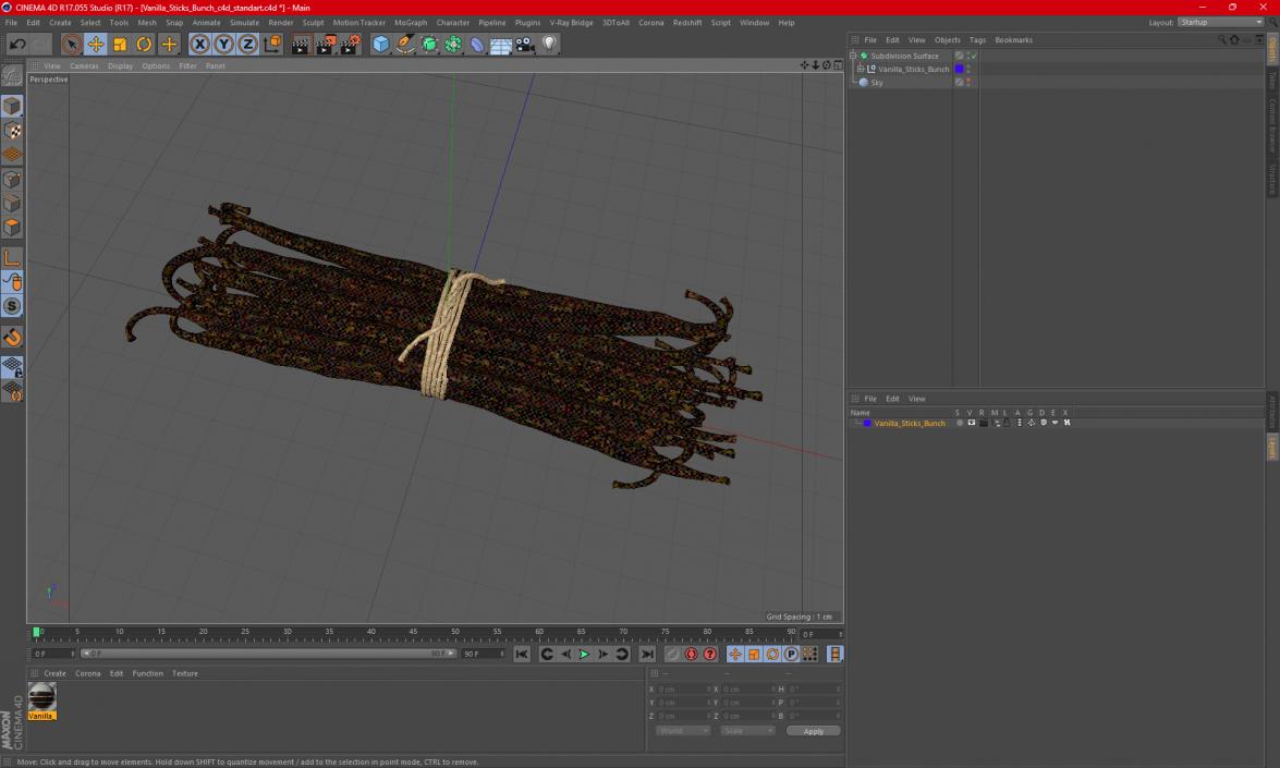 3D model Vanilla Sticks Bunch