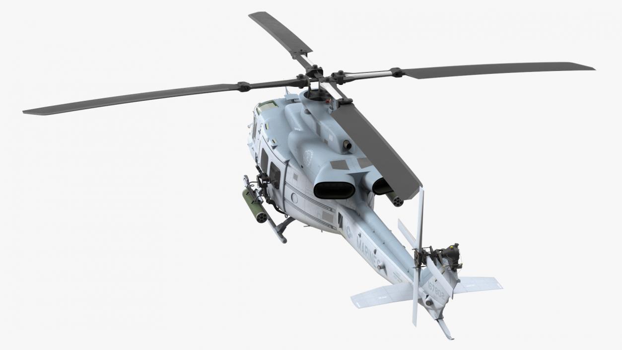 Bell UH1Y Venom Helicopter Rigged for Maya 3D