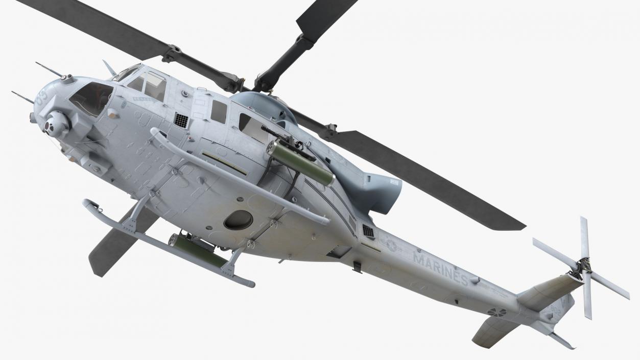 Bell UH1Y Venom Helicopter Rigged for Maya 3D