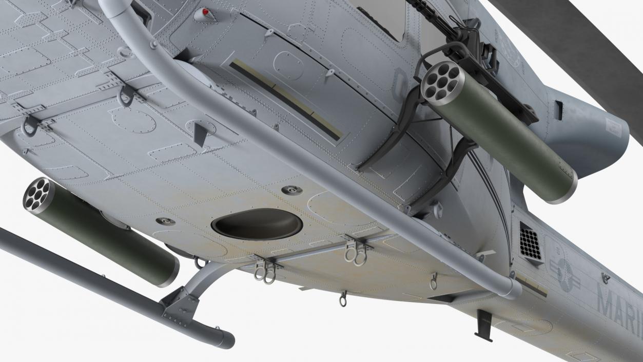 Bell UH1Y Venom Helicopter Rigged for Cinema 4D 3D