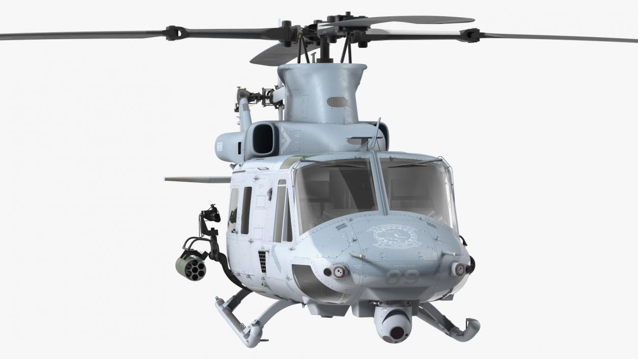 Bell UH1Y Venom Helicopter Rigged for Maya 3D