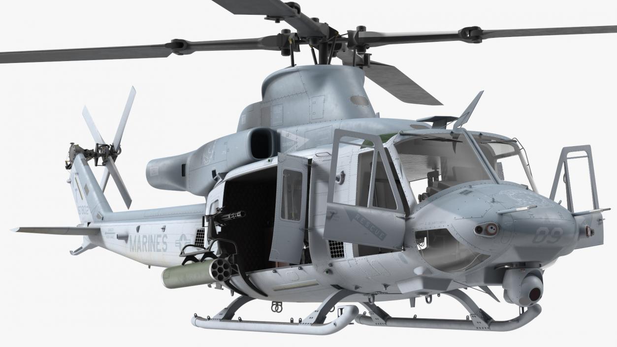 Bell UH1Y Venom Helicopter Rigged for Modo 3D