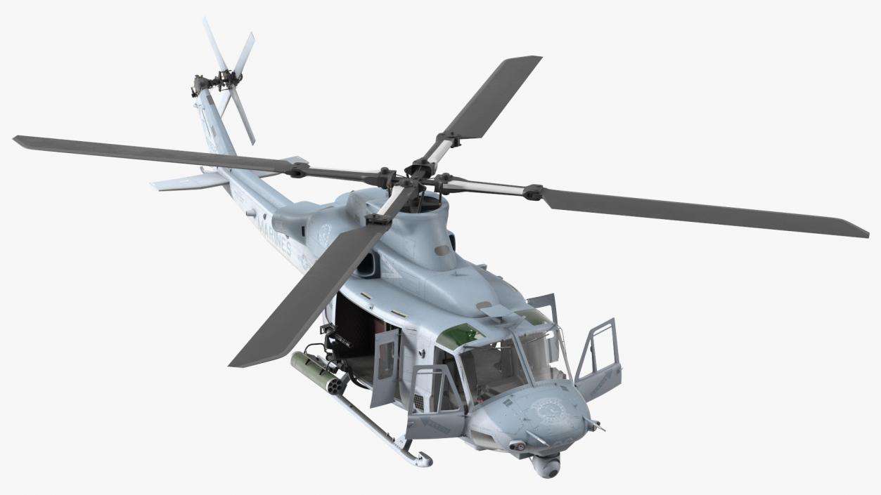 Bell UH1Y Venom Helicopter Rigged for Cinema 4D 3D