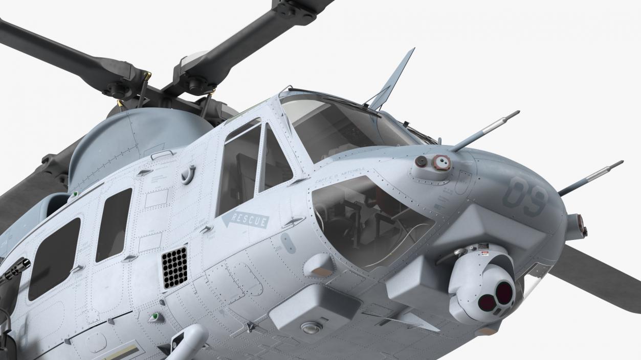 Bell UH1Y Venom Helicopter Rigged for Cinema 4D 3D