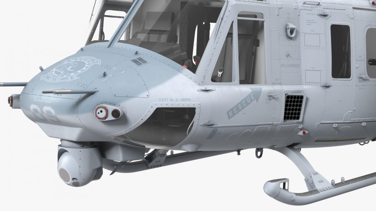 Bell UH1Y Venom Helicopter Rigged for Cinema 4D 3D