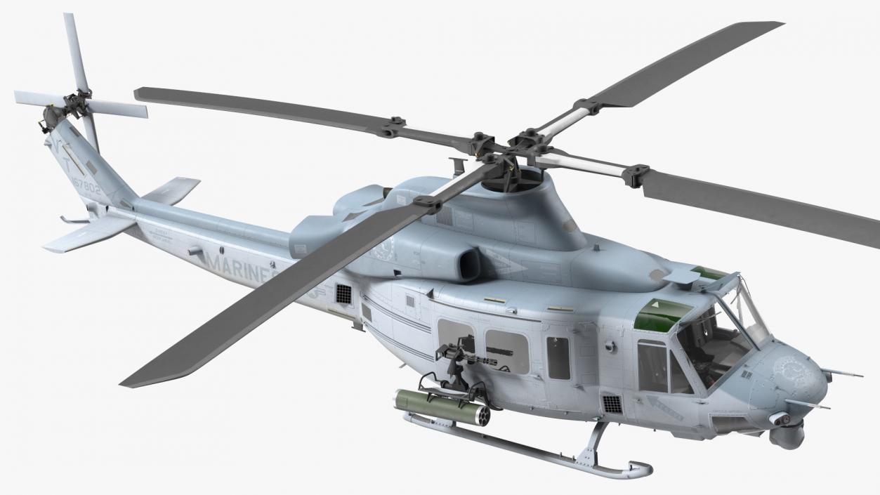 Bell UH1Y Venom Helicopter Rigged for Cinema 4D 3D