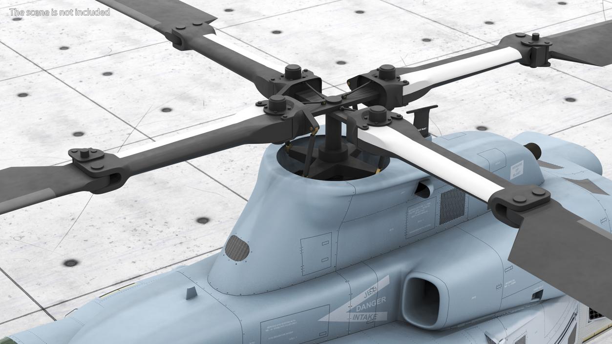 Bell UH1Y Venom Helicopter Rigged for Maya 3D