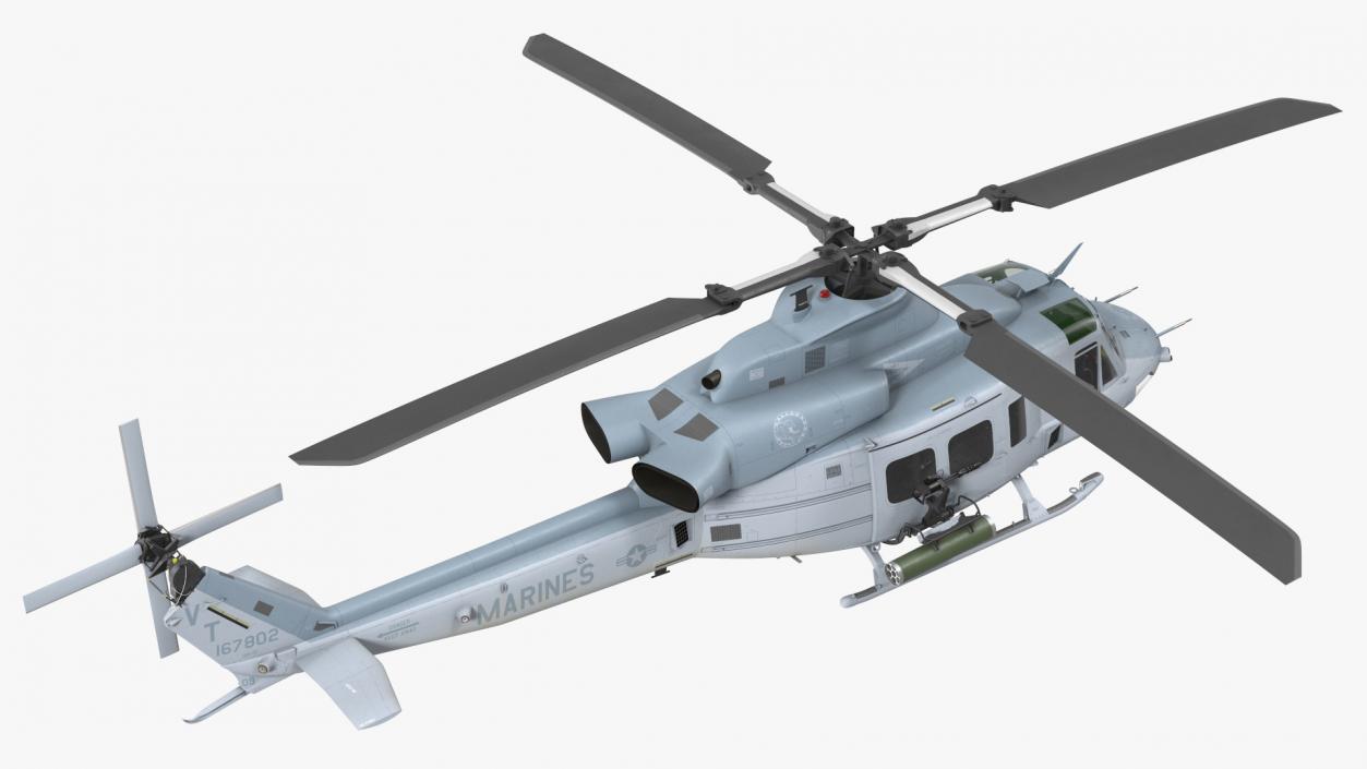 Bell UH1Y Venom Helicopter Rigged for Cinema 4D 3D