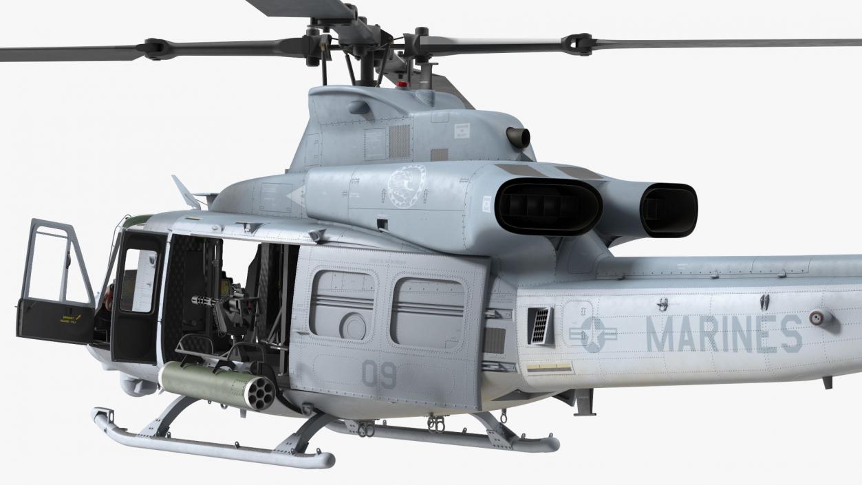 Bell UH1Y Venom Helicopter Rigged for Modo 3D