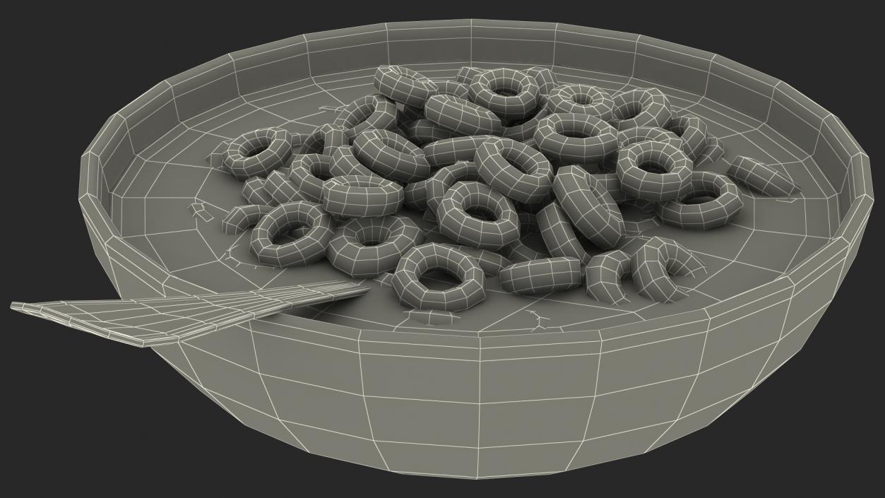 3D model Chocolate Rings Breakfast with Milk