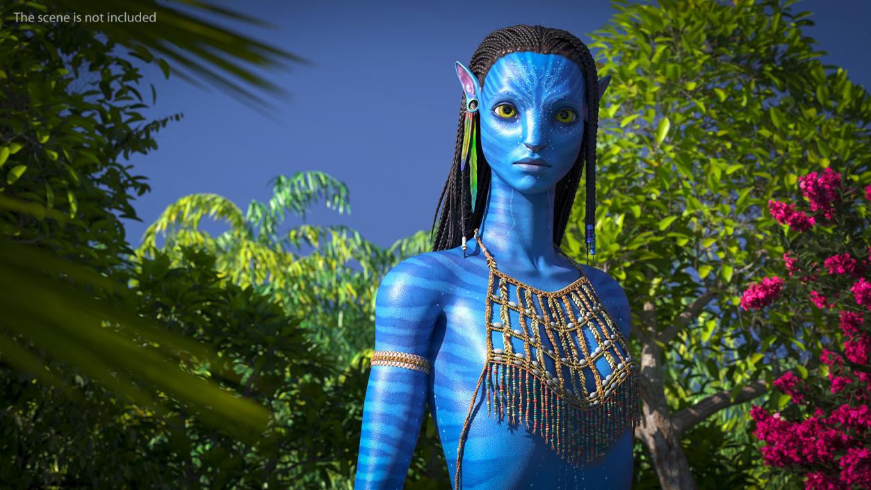 3D model Neytiri Avatar Rigged for Maya