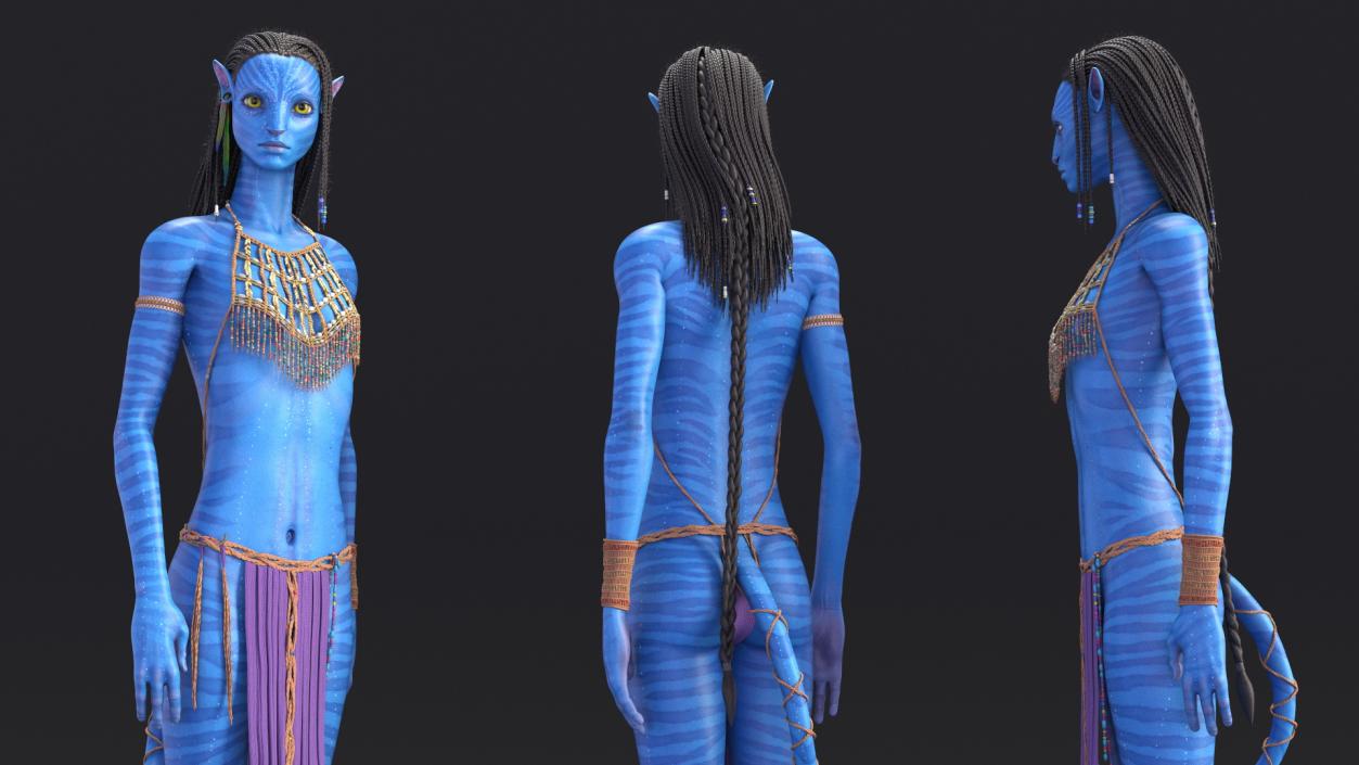 3D model Neytiri Avatar Rigged for Maya