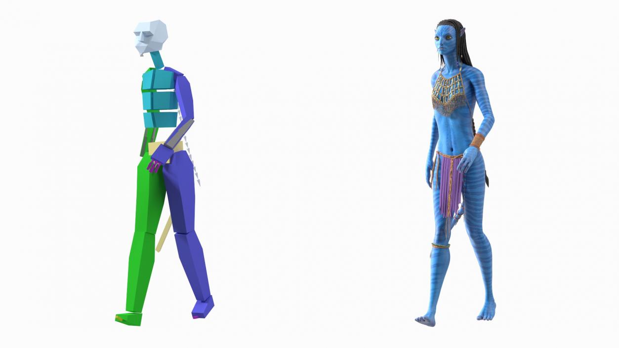 3D model Neytiri Avatar Rigged for Maya