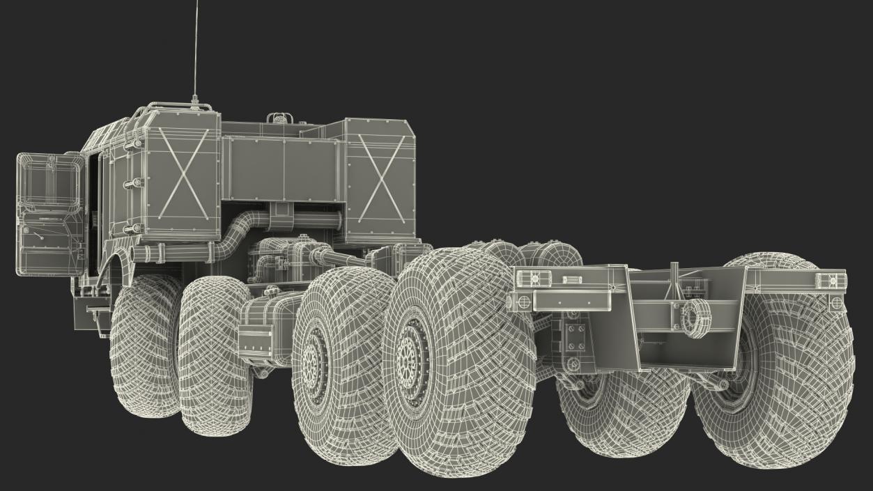 3D MZKT-7930 Astrolog Army 8x8 Transporter Rigged