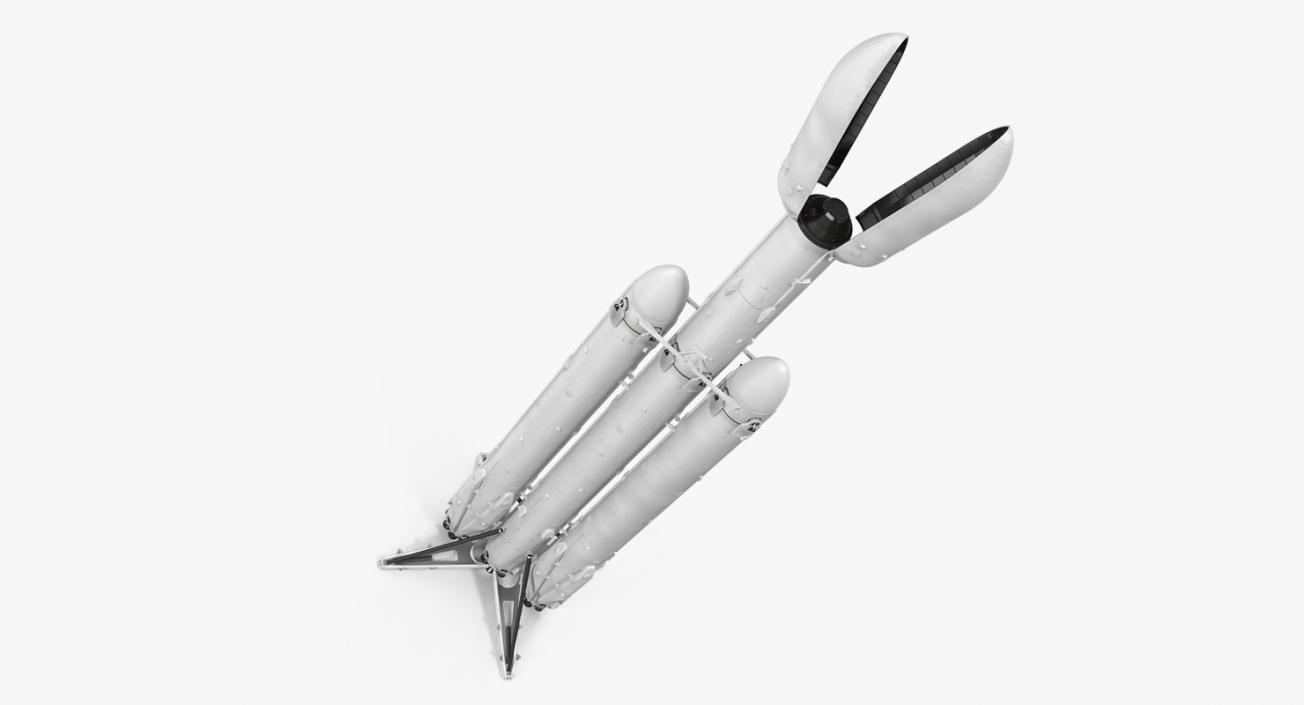 3D model Space Heavy Rocket Rigged