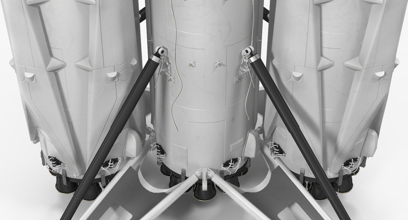 3D model Space Heavy Rocket Rigged