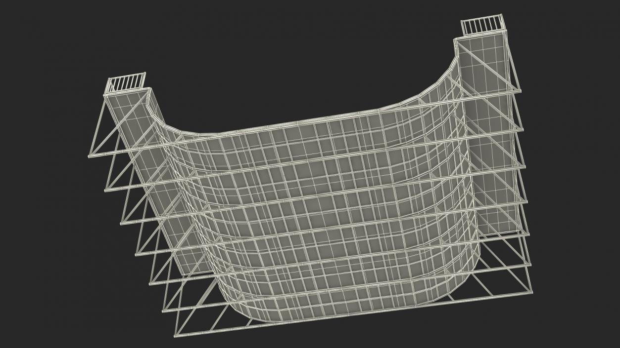 3D Action Sports Half Pipe model