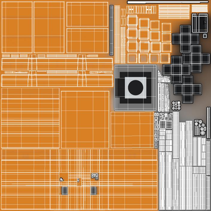 Delivery Drone Station Rigged 3D model