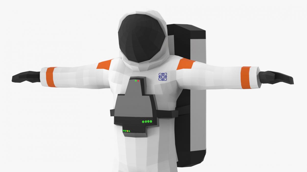 3D model Astronaut Low Poly Rigged