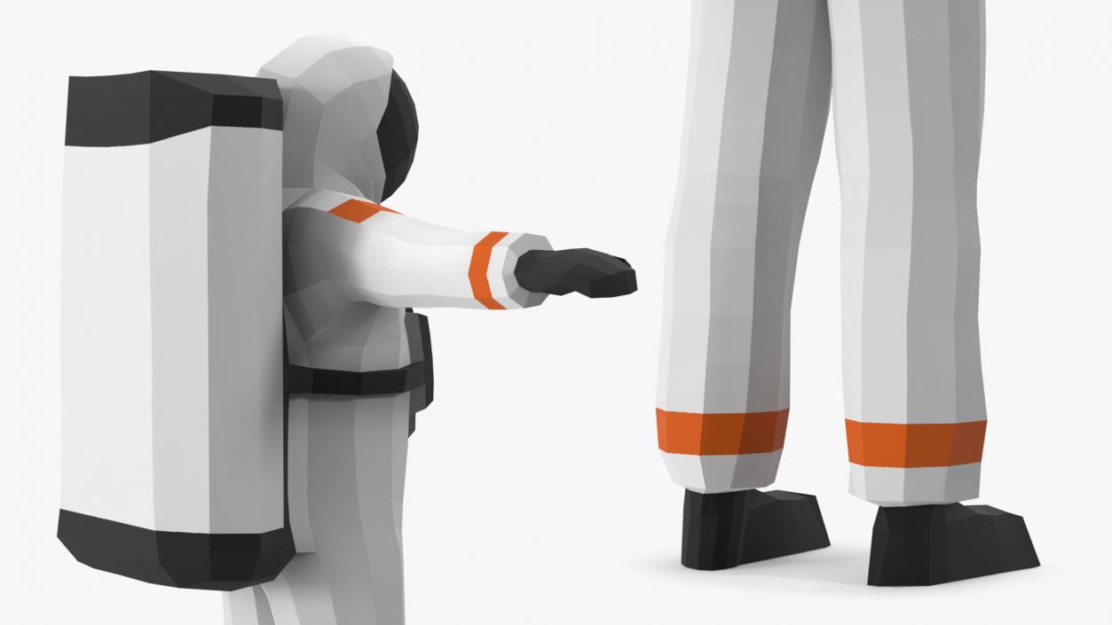 3D model Astronaut Low Poly Rigged