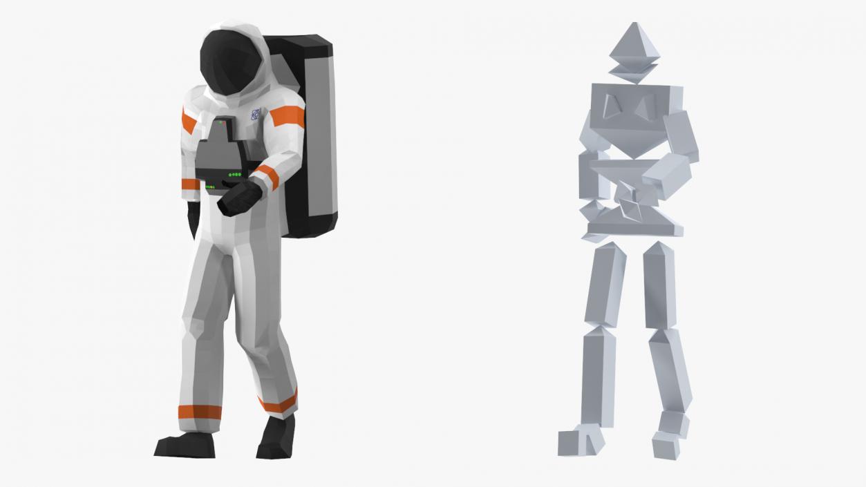 3D model Astronaut Low Poly Rigged